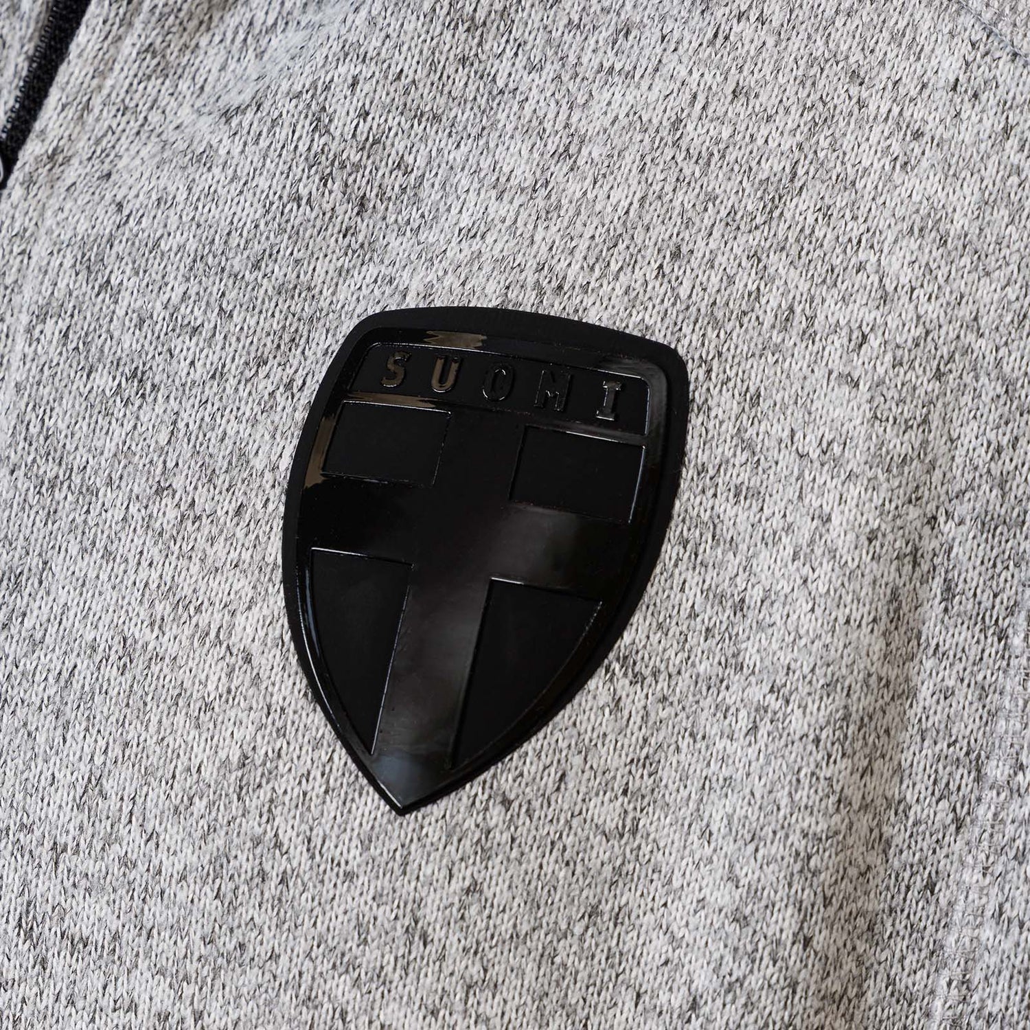 Suomi Black Edition fleecetakki, vetoketjulla, Harmaa