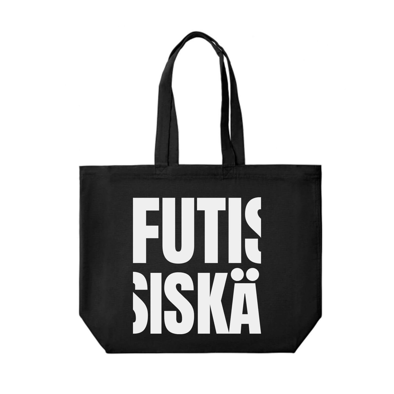 Futisiskä Shopper Bag, canvas bag, Black