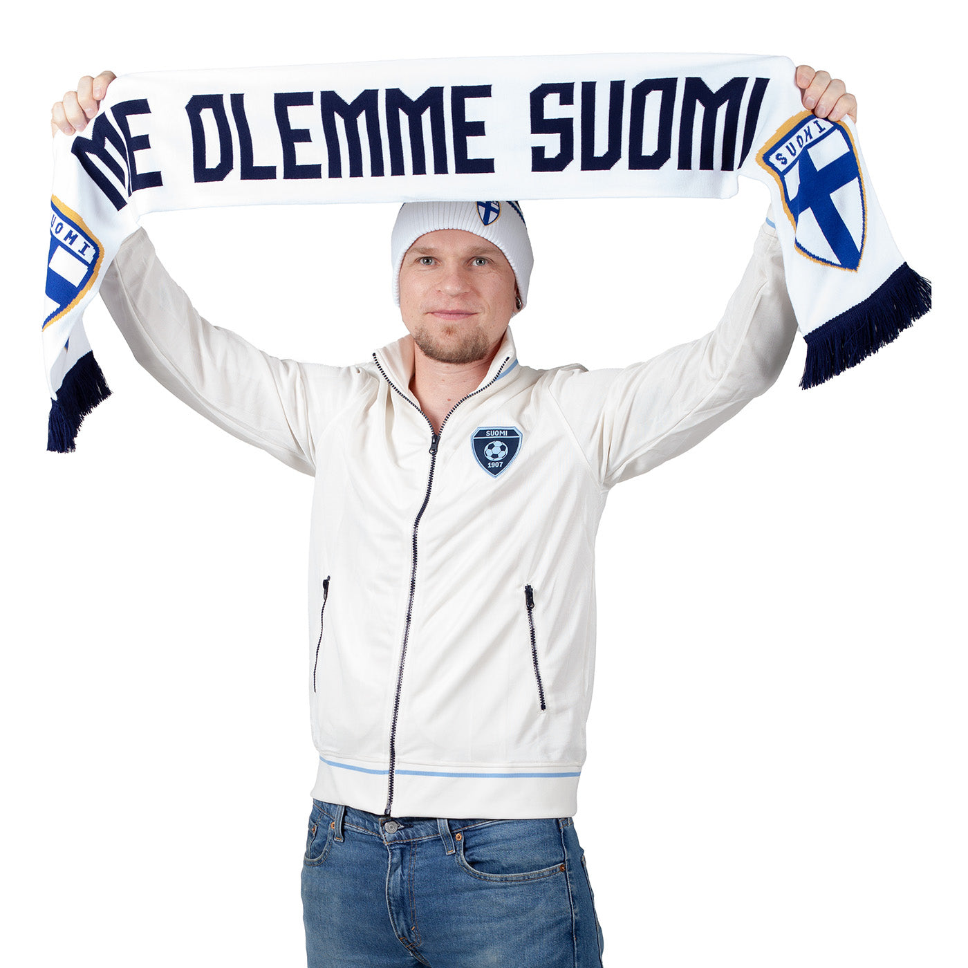 Me Olemme Suomi kaulahuivi, Valkoinen