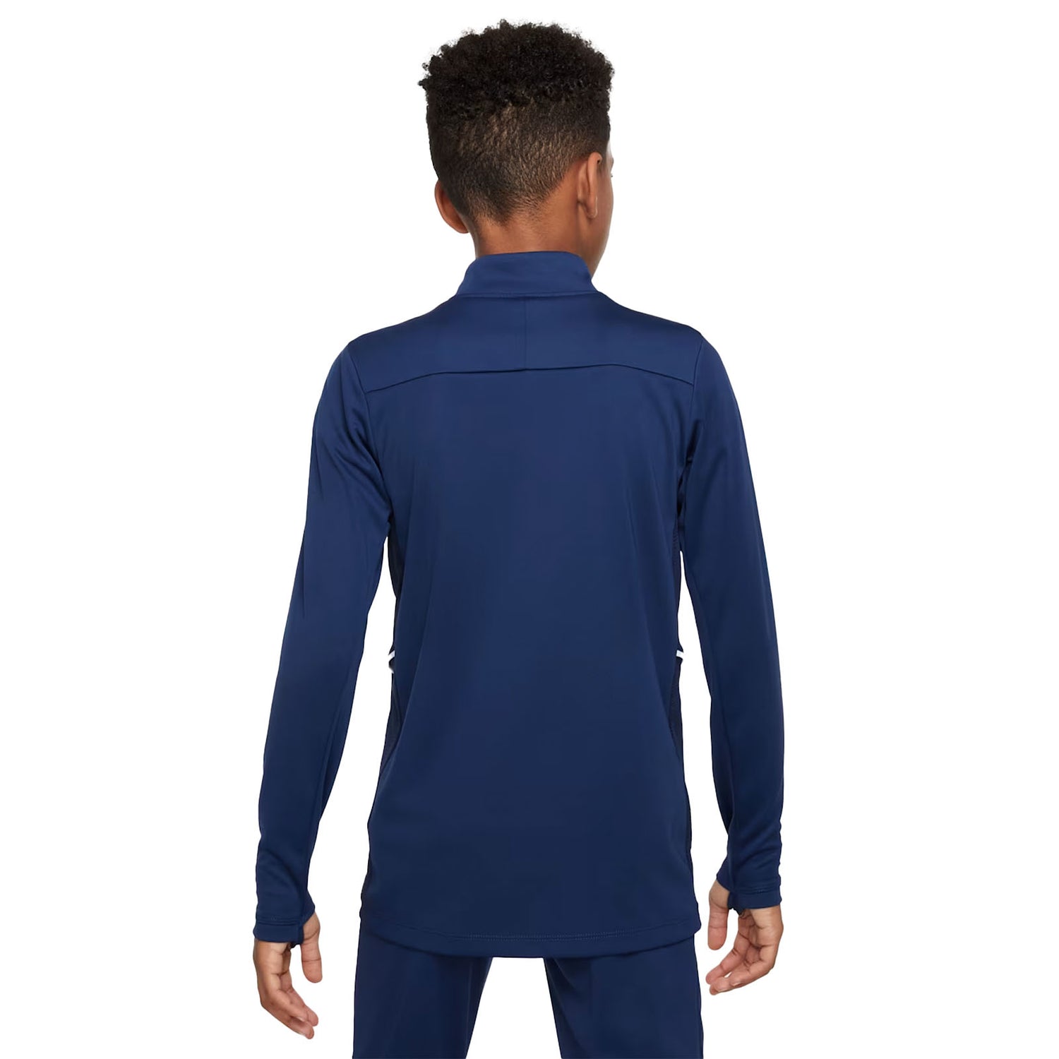 Nike Academy Dri-FIT Long Sleeve 1/4-zip Football Shirt, Navy, Kids