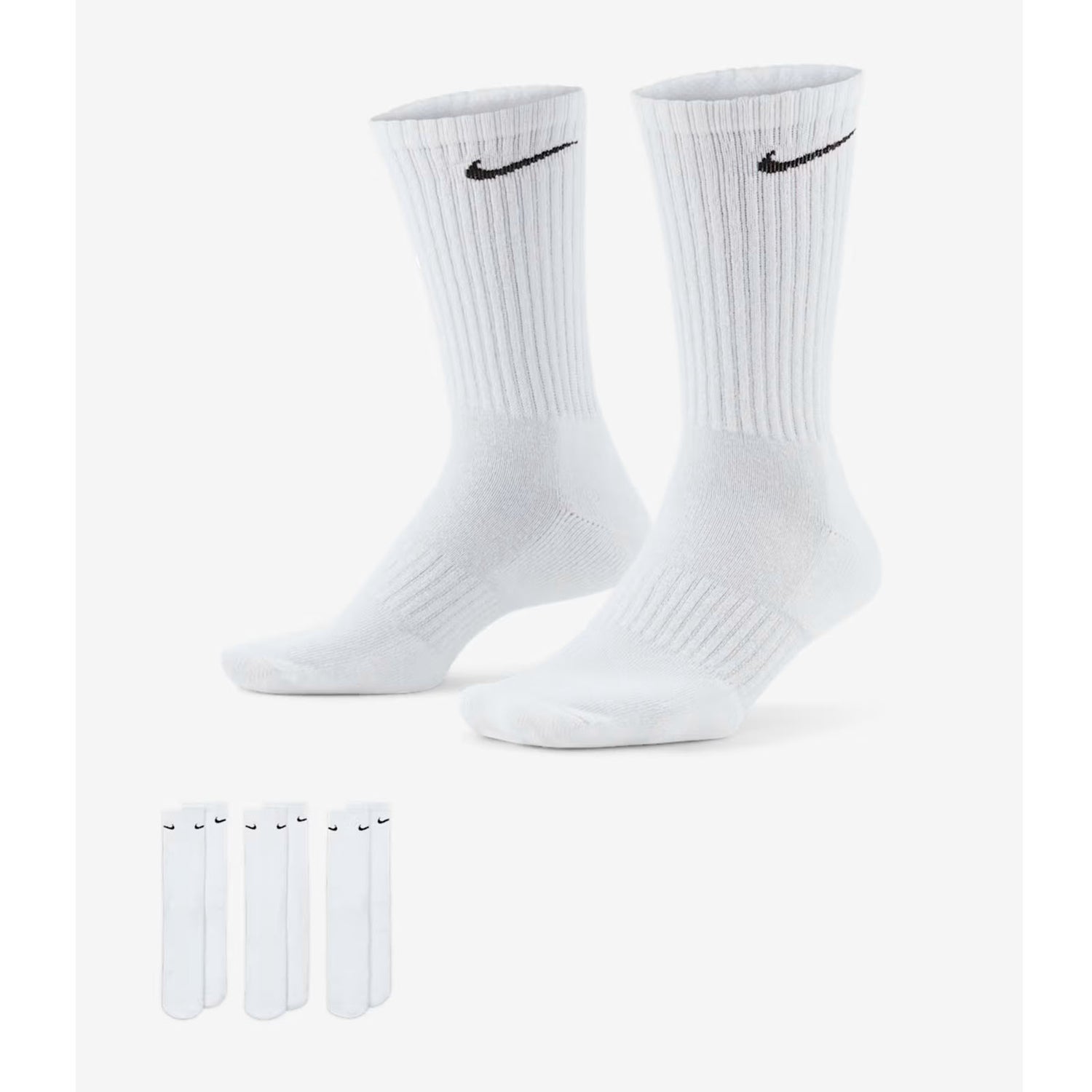 Nike Everyday Cushioned Socks, 3 Pairs, White