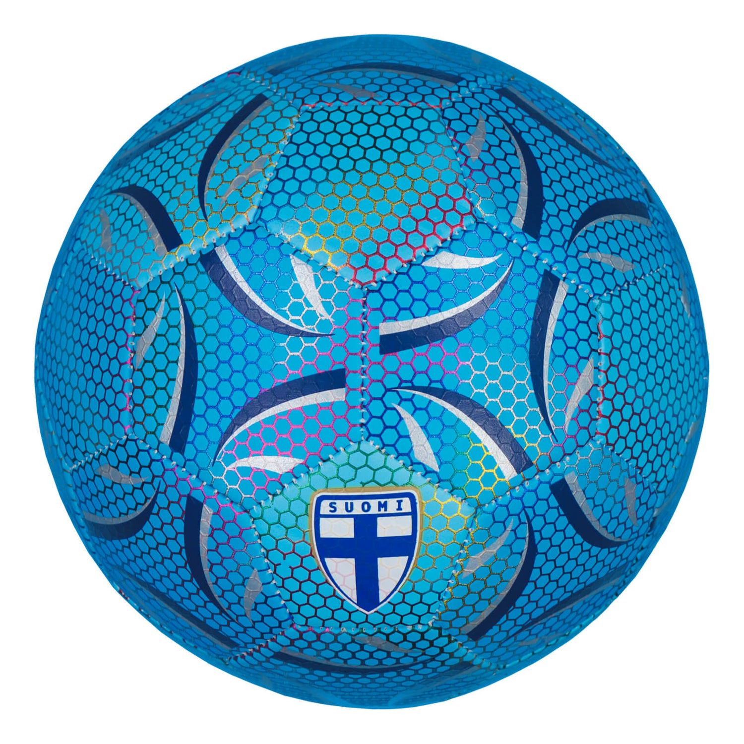 Suomi pimeässä hohtava jalkapallo