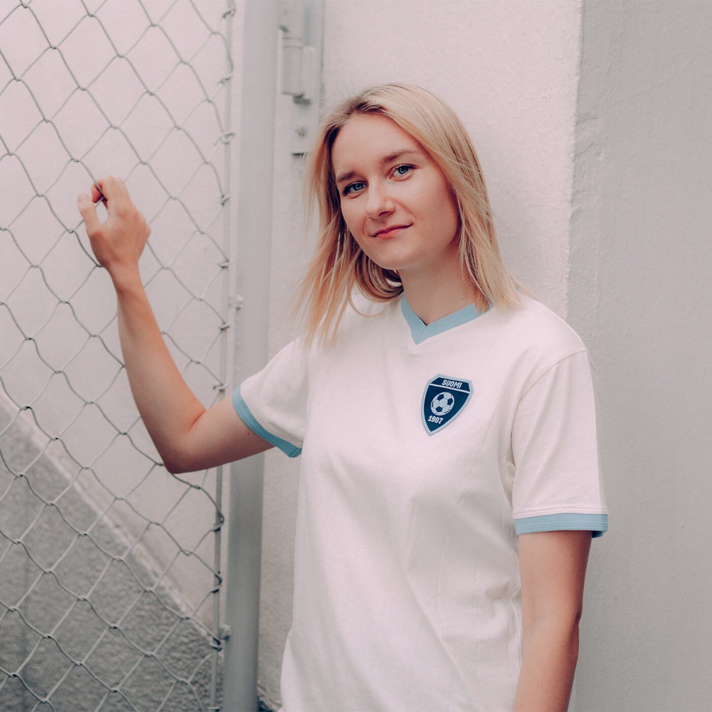 Retro 1907 puuvilla t-paita, Luonnonvalkoinen