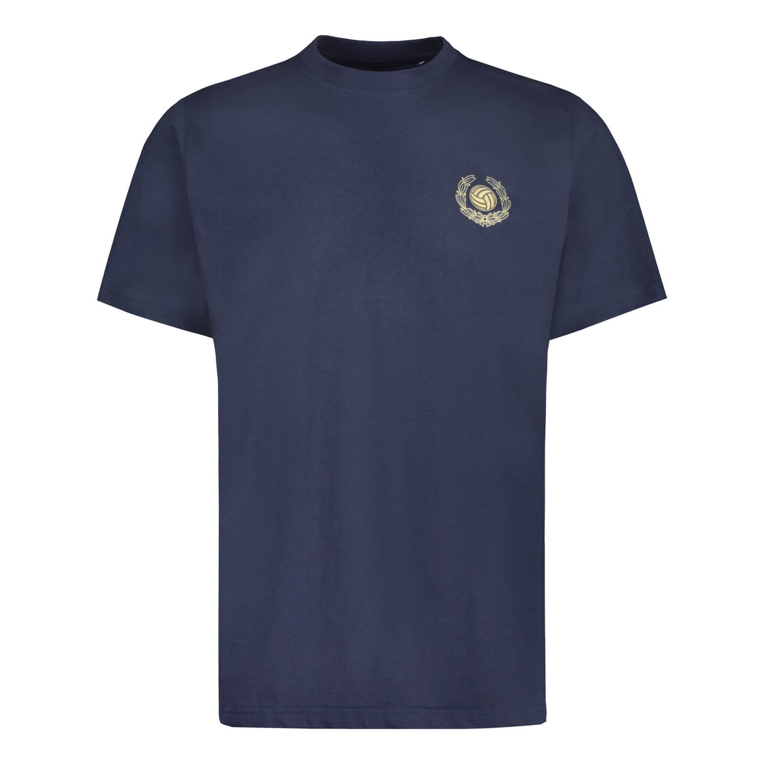 Leather Ball and Wreath T-shirt, Navy Blue