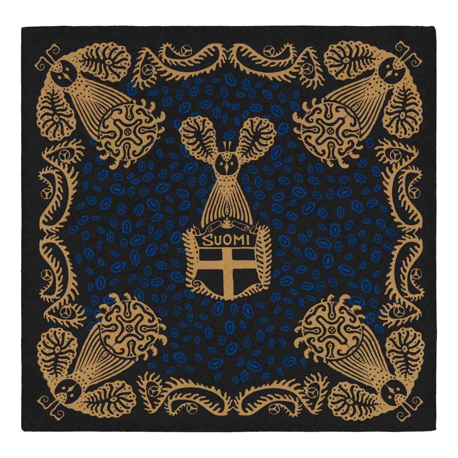 Vieraspöllö By Klaus Haapaniemi, Premium silkkitaskuliina, Musta