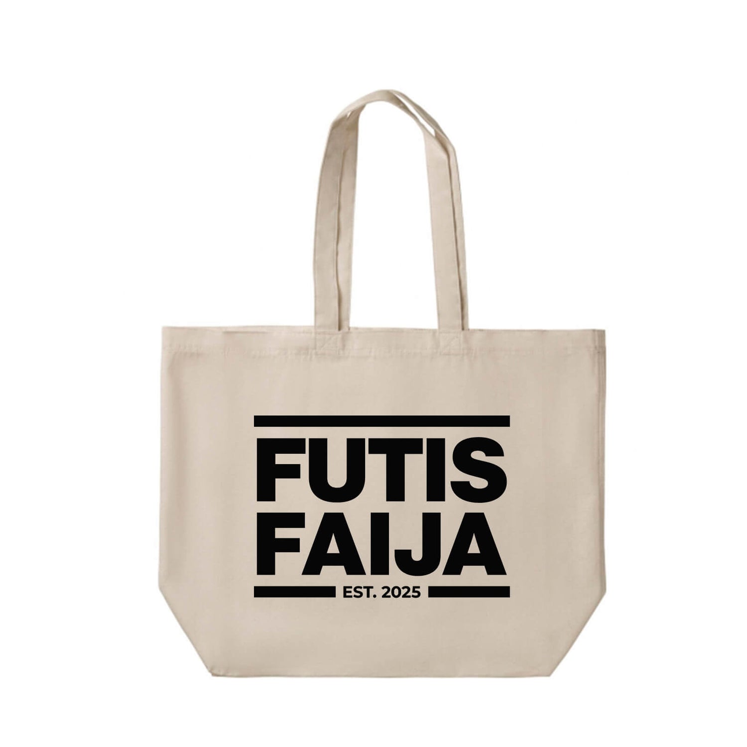 Futisfaija Est Shopper Bag, canvas bag, White