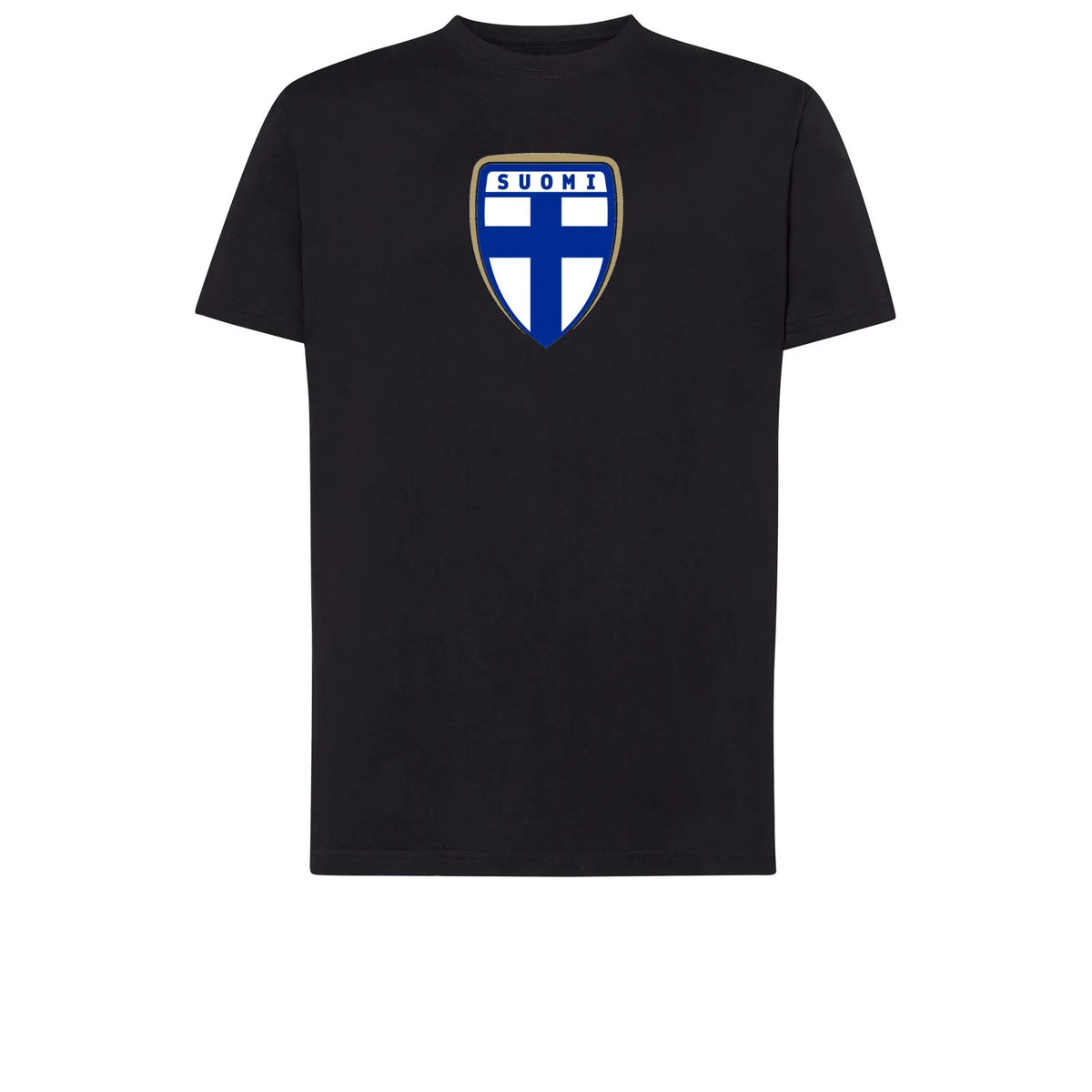 Suomi vaakuna 2.0 puuvilla t-paita, Musta