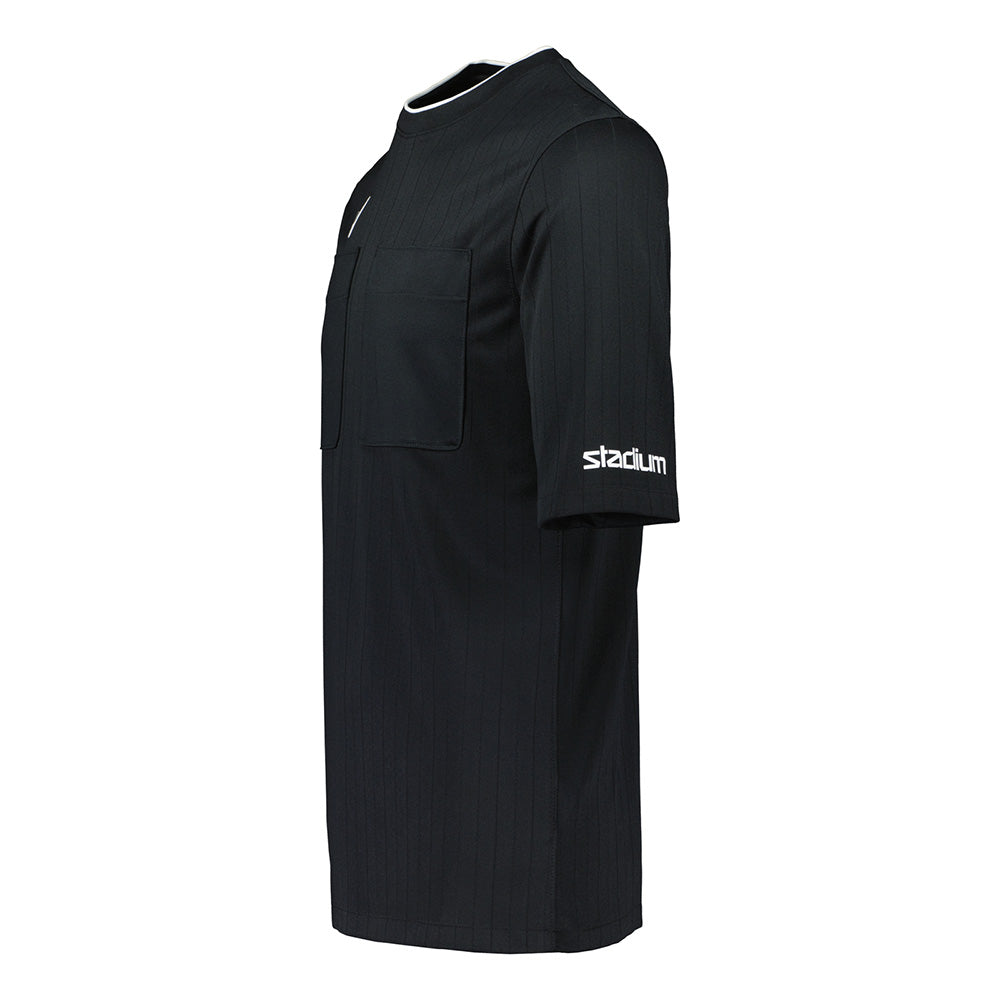 Referee's Short Sleeved Shirt, Black + Referee Badge