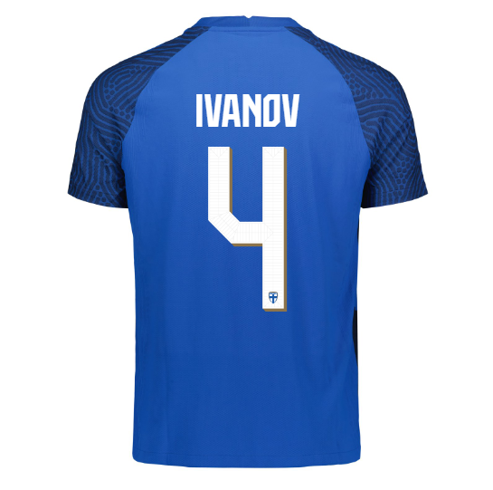 Suomi Virallinen Vieraspelipaita 2023/24, Ivanov painatus