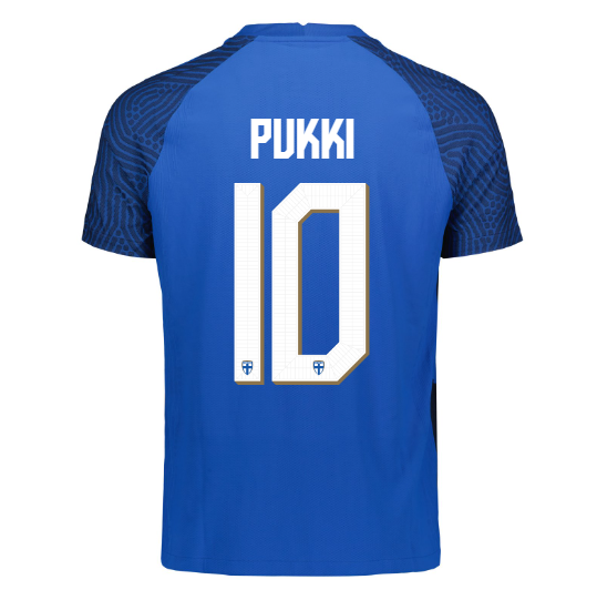 Suomi Virallinen Vieraspelipaita 2023/24, Pukki painatus