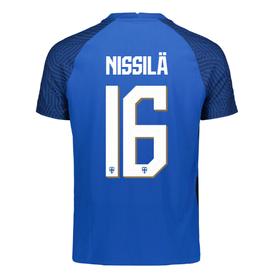 Suomi Virallinen Vieraspelipaita 2023/24, Nissilä painatus