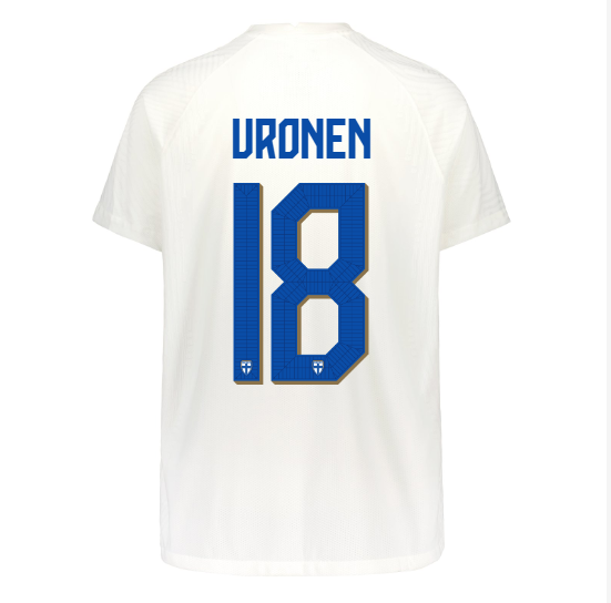 Suomi Virallinen Kotipelipaita 2023/24, Uronen painatus