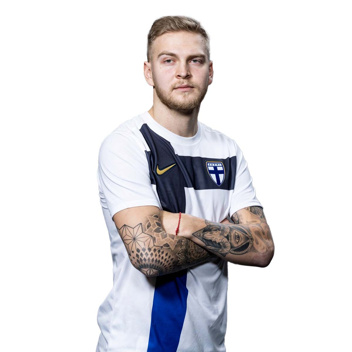 Suomen futsal- ja jalkapallomaajoukkueiden Nike replica pelipaita.