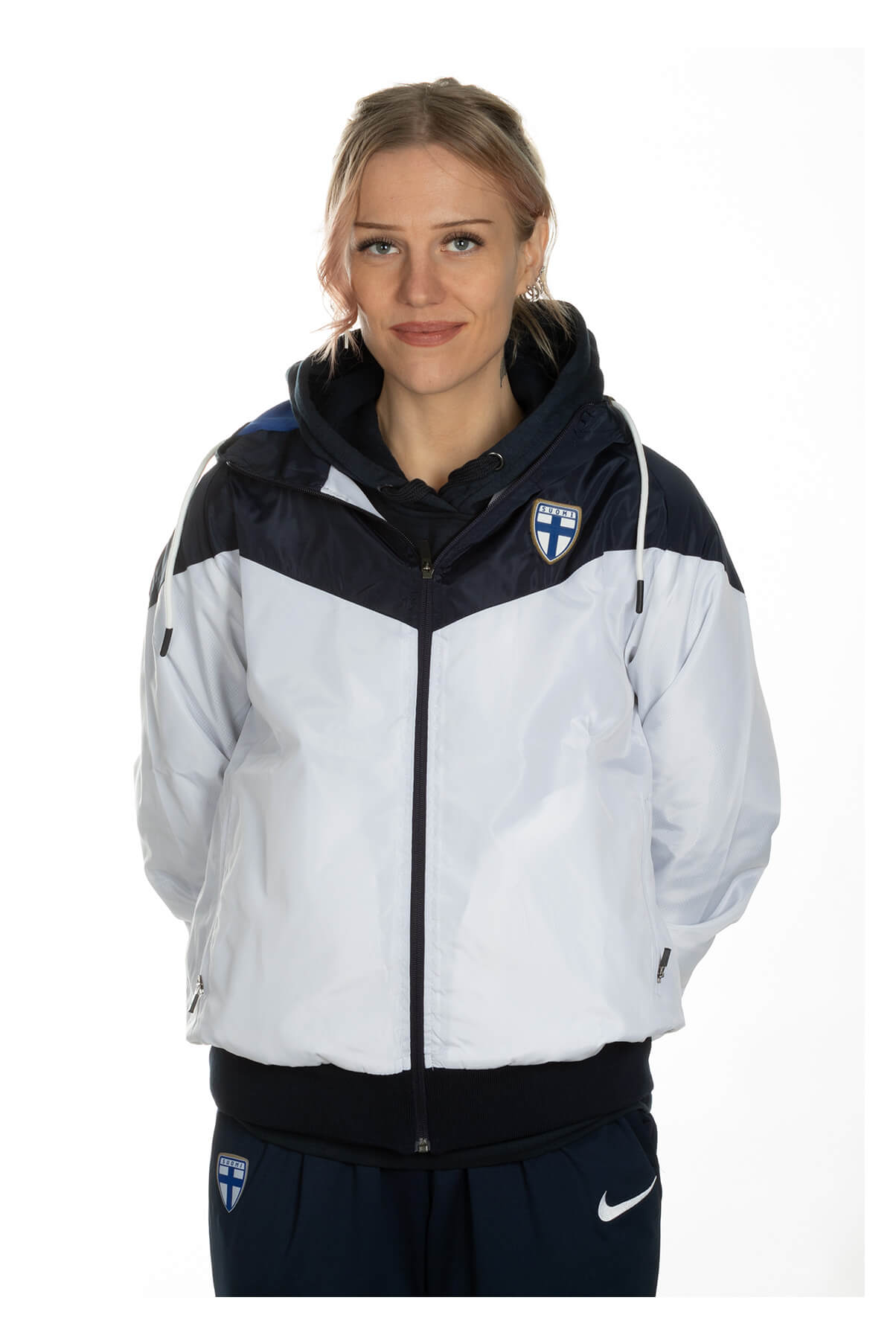 Suomi kevyt takki, vettä hylkivä, valkoinen