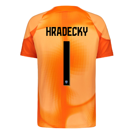 Suomi Virallinen Maalivahdin paita 2023/24, Hradecky painatus