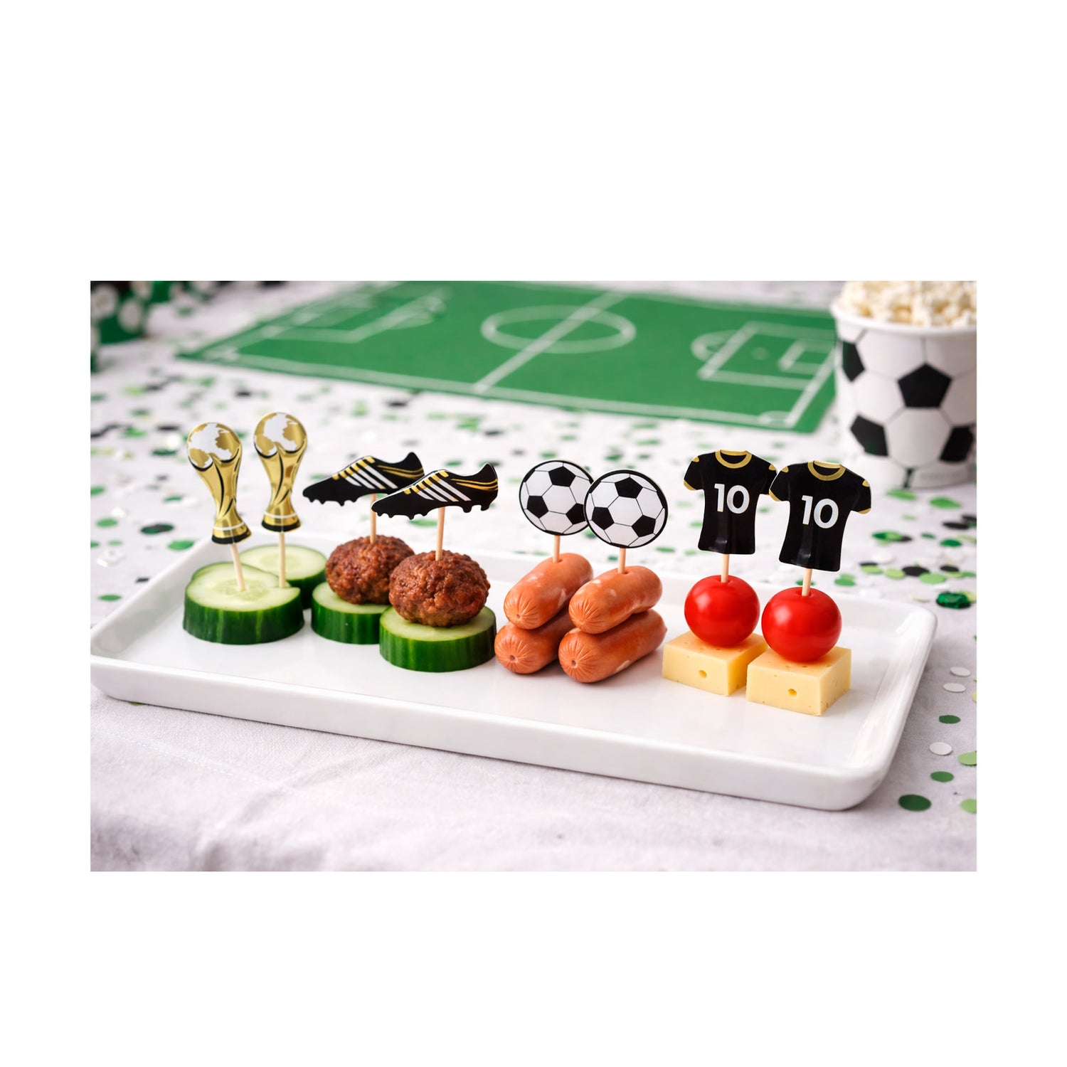 Cocktail Sticks, football, 12 pcs.