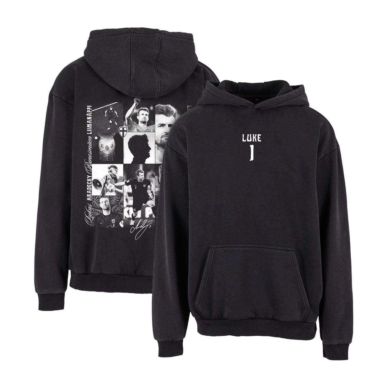 Luke 1 Vintage Loose Fit huppari, Musta