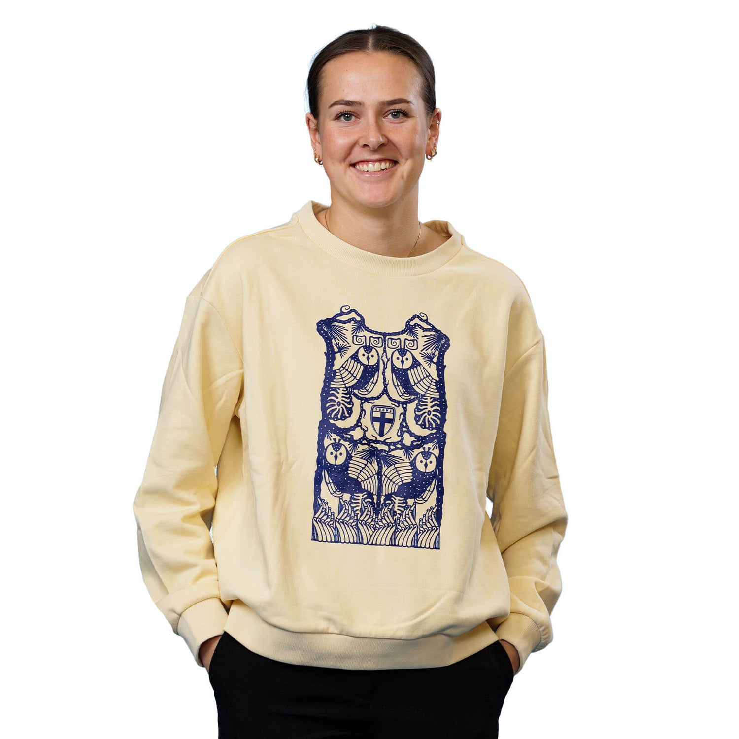 Four Owls by Klaus Haapaniemi college, Women, Light yellow