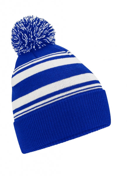 Finland pompom beanie with reflective logo, Blue