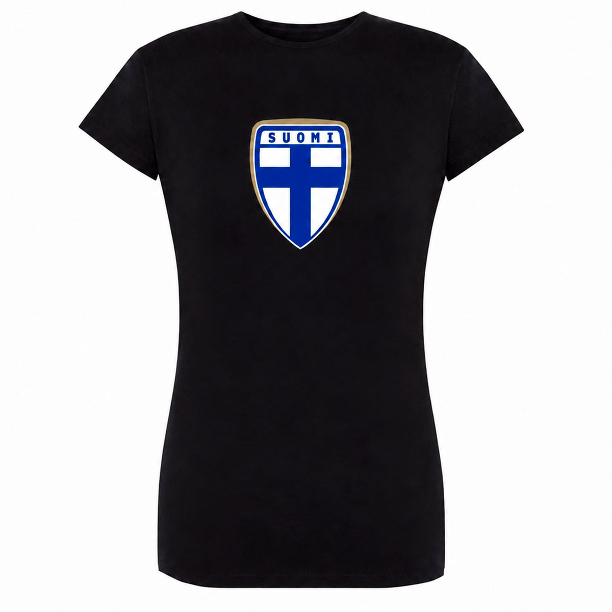 Vaakuna puuvilla t-paita, Musta, Naiset