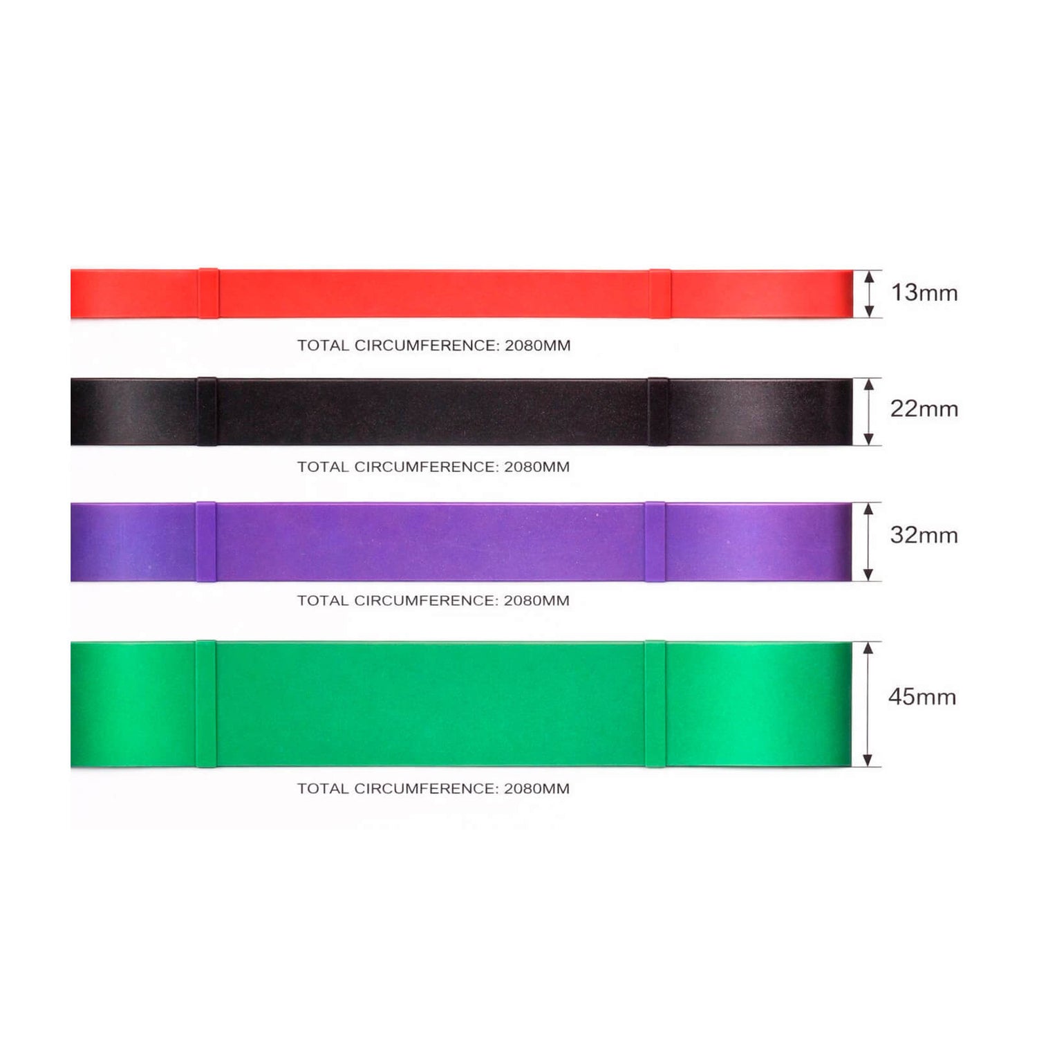 Force Band vastuskuminauha, 4kpl setti