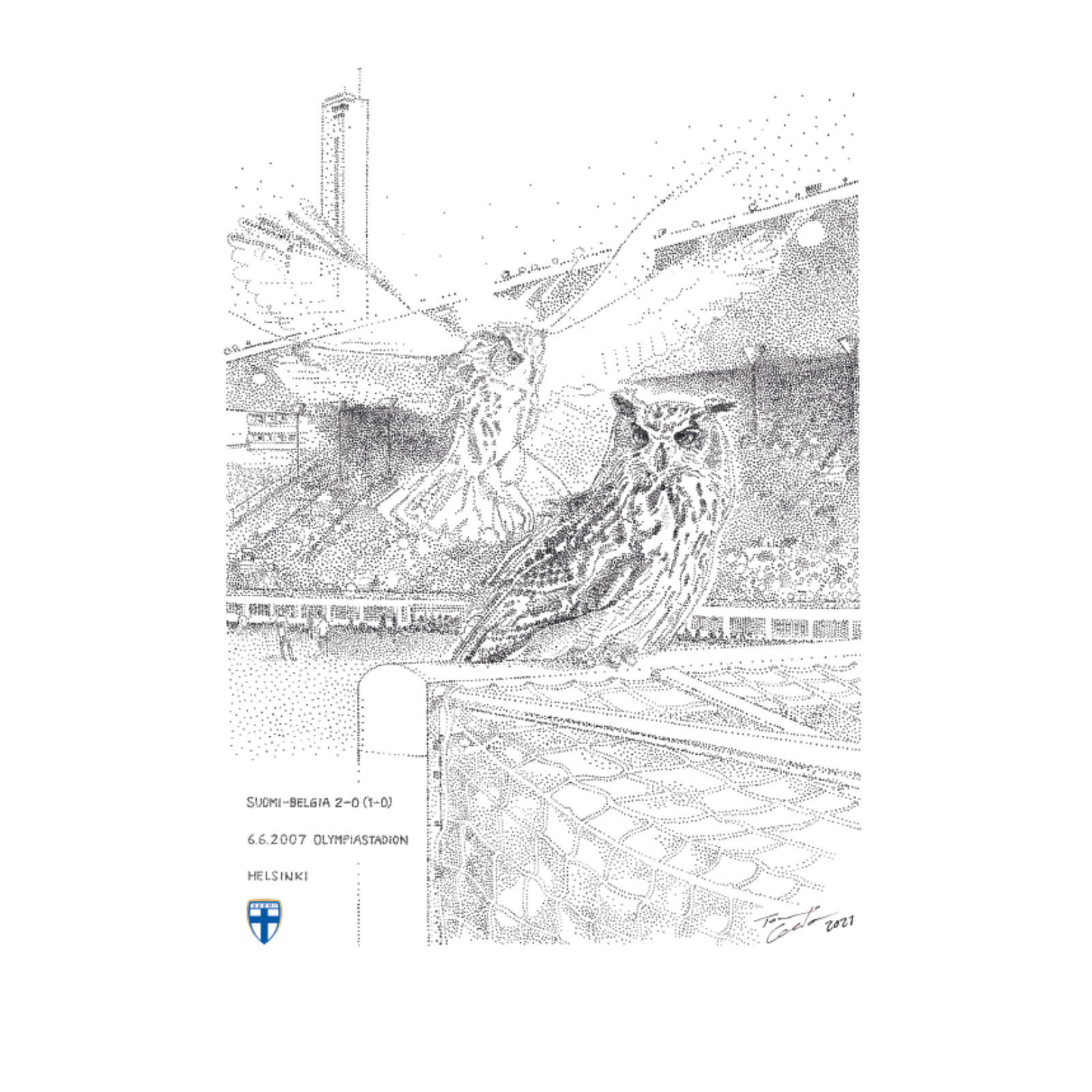 Huuhkajien Synty juliste, A2 – Maajoukkueen Verkkokauppa